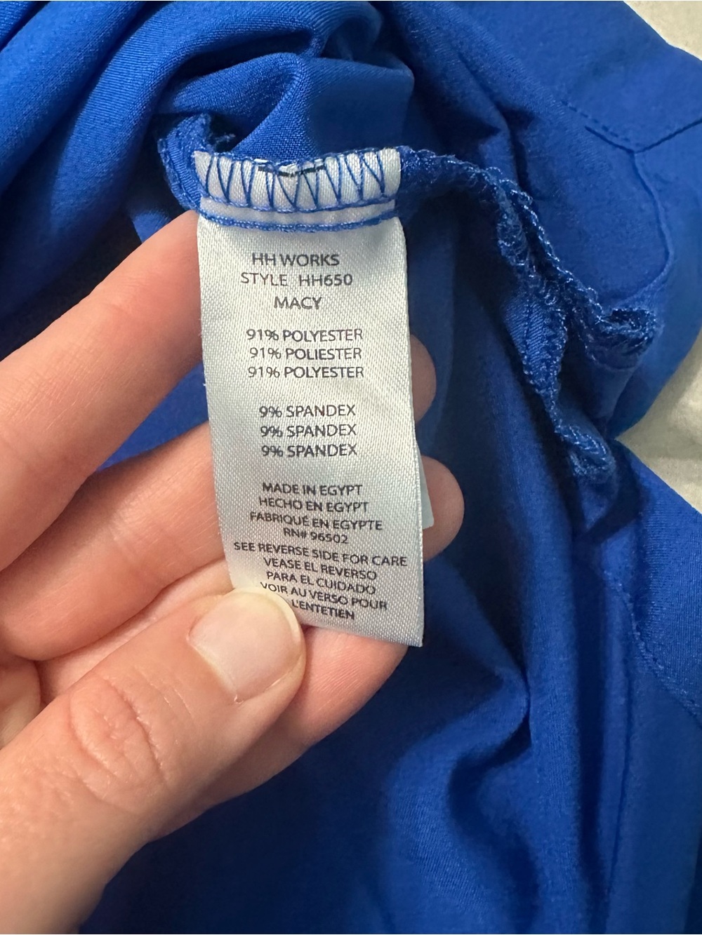 HH Works Healing Hands Scrubs Set L Royal Blue Macy Top Rhea Jogger Megan Jacket - Picture 13 of 16